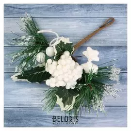 Декор "Зимние грезы" звёзды ягодки листики 18 см