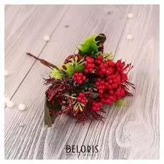 Декор "Зимние мечты" калина красная 15 см