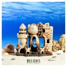 Декорации для аквариума "Две башни и стена"