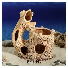 Декорации для аквариума "Пень" большой