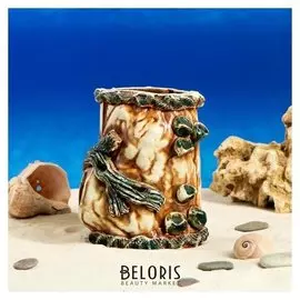 Декорации для аквариума "Пень большой" микс