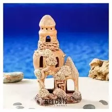 Декорации для аквариума "Замок с широкой башней"