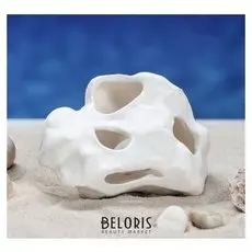 Декорация для аквариума "Камень", белый, 6 х 6 х 5 см