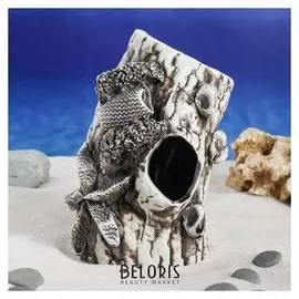 Декорация для аквариума "Полено'', 11 х 19 х 9 см, микс