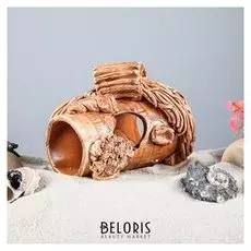 Декорация для аквариума "Труба с ракушками", 9 см