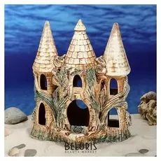 Декорация для аквариума "Замок евро", 14 х 24 х 29 см, микс