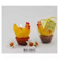 Декоративная свеча "Курочка в корзинке"