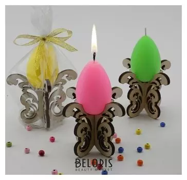 Декоративная свеча "Пасхальные кружева"