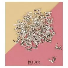 Декоративные элементы «Кошки», 0,7 × 0,6 см, 100 шт, цвет серебристый