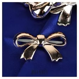 Декоративные элементы на прокол «Банты», 4,5 × 2,6 см, 10 шт, цвет золотой
