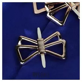 Декоративные элементы на прокол «Банты», 4,7 × 2,8 см, 10 шт, цвет золотой