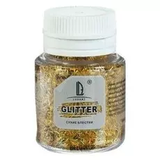 Декоративные блёстки Luxart Luxglitter (Сухие), 20 мл, палочки, голографическое золото