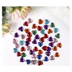 Декоративные стразы "Сердечки" 10 X 10 мм (Набор 10 гр)