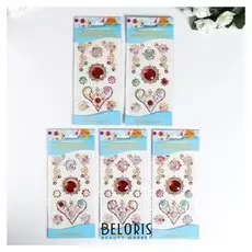 Декоративные украшения из страз "Рубиновая серия"