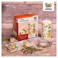 Декупаж свечи, «Винтаж»