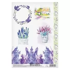 Декупажная карта «Прованс», 21 х 29,7 см.