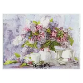 Декупажная карта "Сиреневая фантазия" плотность 45г/м2 формат А4 (7919)