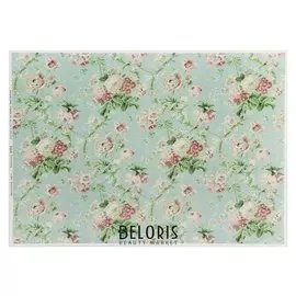 Декупажная карта "Старинные цветы" плотность 45г/м2, формат А4