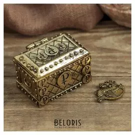 Денежный сундук с драконом прибыли, 3,5 х 2,7 см