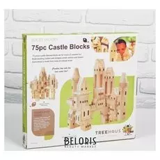 Деревянный конструктор «Строим замок» 75 деталей 34,5х4х32 см