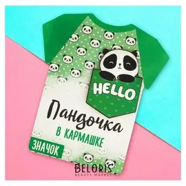 Деревянный значок "Пандочка"