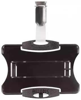 Держатель для пропусков, комплект 25 шт., жесткий пластик, металлический поворот, клип, черный, Durable