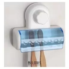 Держатель для зубных щёток на вакуумной присоске "Белая коллекция"