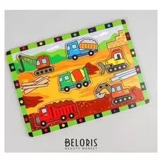 Детская развивающая игра пазл-вкладыши Машины 29,5×21×0,8 см