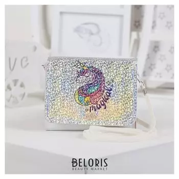 Детская сумка, отдел на клапане, цвет белый