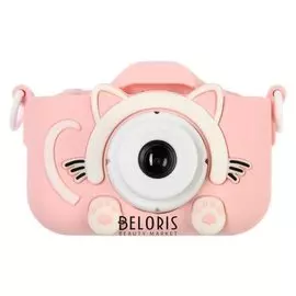 Детский цифровой фотоаппарат Cartoon Digital Camera Kitty "Котик", модель 2219188, розовый