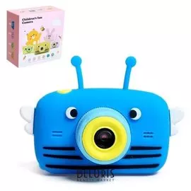 Детский фотоаппарат "Пчёлка", с селфи камерой, цвет синий