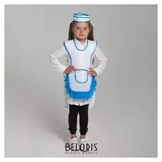 Детский карнавальный костюм "Девочка-продавец", пилотка, фартук, 4-6 лет, рост 110-122 см