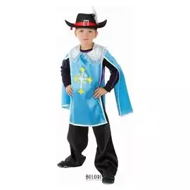 Детский карнавальный костюм "Мушкетёр", 4-7 лет, рост 104-128 см, цвет голубой