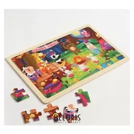 Детский развивающий пазл «Лесной праздник» 20х32х0,5 см