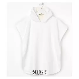 Детское пончо (Полотенце) с капюшоном "Зайка" 65х60