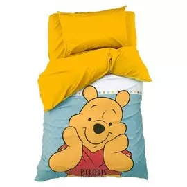Детское постельное бельё 1,5 сп "Медвежонок винни" 143х215 см, 150х214 см, 50х70 см -1 шт., поплин 125 г/м2