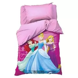 Детское постельное бельё 1,5 сп "Принцессы" 143х215 см, 150х214 см, 50х70 см -1 шт., поплин 125 г/м2