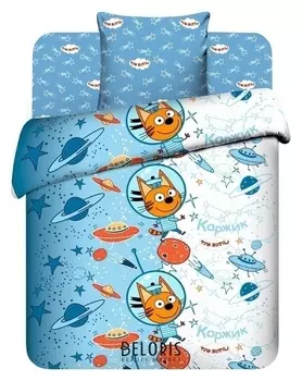 Детское постельное бельё 1,5 сп. «Коржик в космосе»
