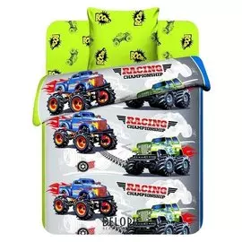 Детское постельное бельё 1,5 сп. «Крутые ралли»
