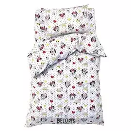 Детское постельное бельё 1,5 сп «Модница минни маус» 143*215 см, 150*214 см, 50*70 см -1 шт, 100% хлопок, поплин