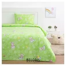 Детское постельное бельё экономь и Я «Мишки» 1.5 сп, цвет зелёный, 145х210, 150х210, 50х70 см