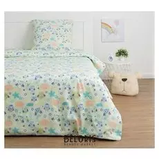 Детское постельное бельё экономь и Я «Сова» 1.5сп, цвет зелёный, 147х210±5см, 150х214±5см, 70х70±5см - 1шт