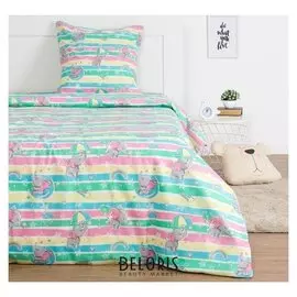 Детское постельное бельё экономь и Я «Слон» 1.5сп, цвет голубой, 147х210±5см, 150х214±5см, 70х70±5см - 1шт