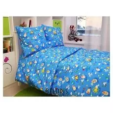 Детское постельное бельё Baby "Овечки", цвет голубой, 112х147 см, 110х150 см, 60х60 см, бязь 142 гр/м