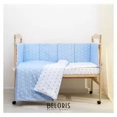 Детское постельное бельё «Ноченька» бейби, цвет голубой, 112х147, 100х150, 40х60см