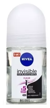 Дезодорант-антиперспирант шариковый Чёрное и белое Невидимый Clear