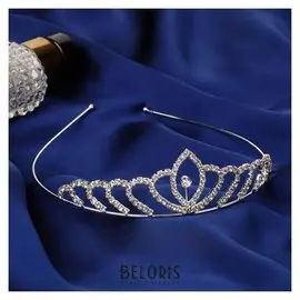 Диадема для волос "Россыпь" H-3,3 см листик