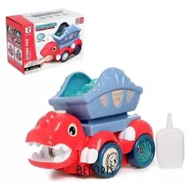 Динозавр на колесах с эффектом дыма, светом и звуком