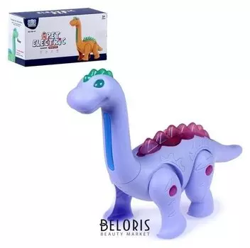 Динозавр «Диплодок травоядный», световые и звуковые эффекты, работает от батареек