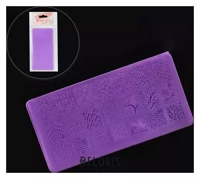 Диск для стемпинга пластиковый, 6 × 12 см, абстрактные узоры